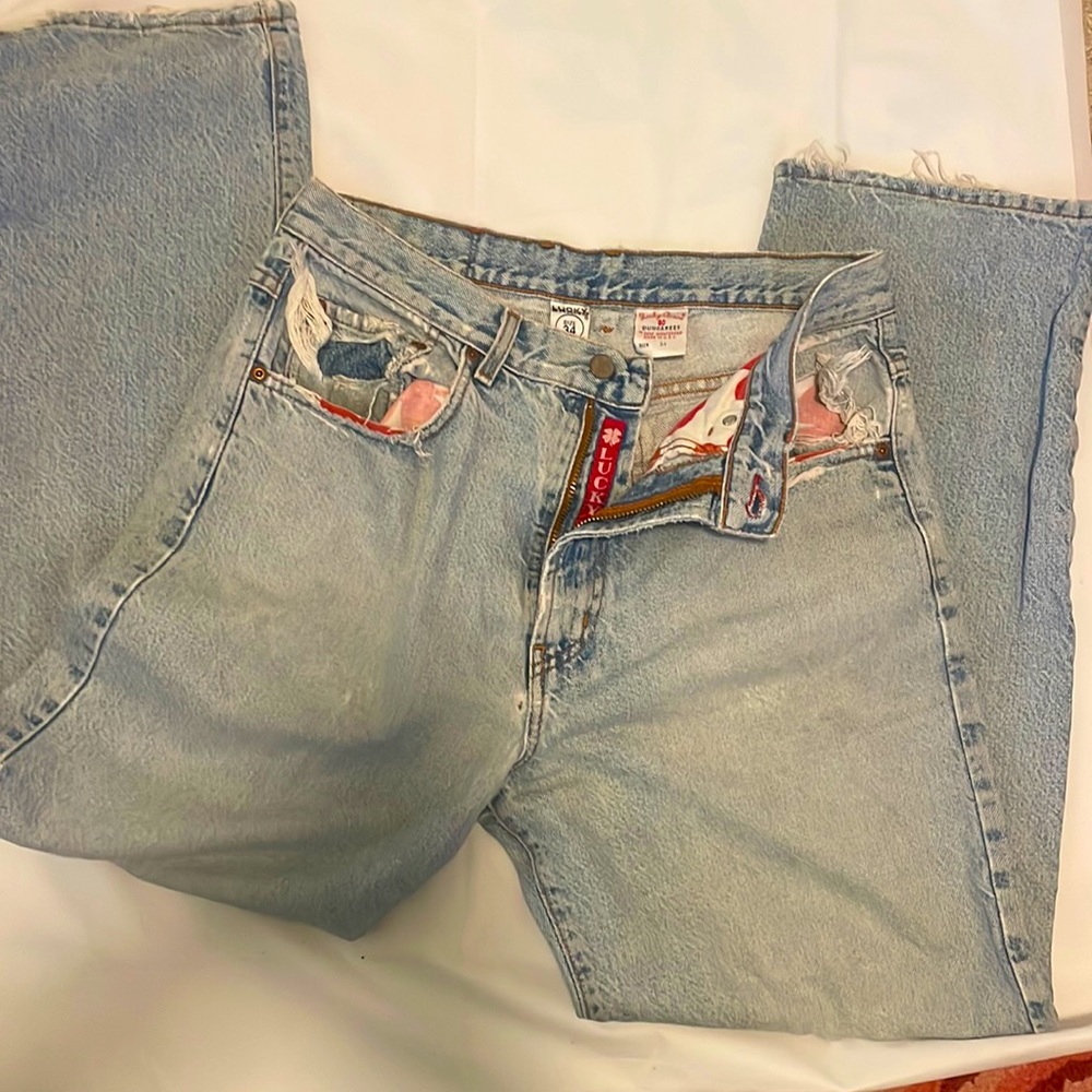 Lucky Brand Vintage Zippered Fly Dungaree’s
